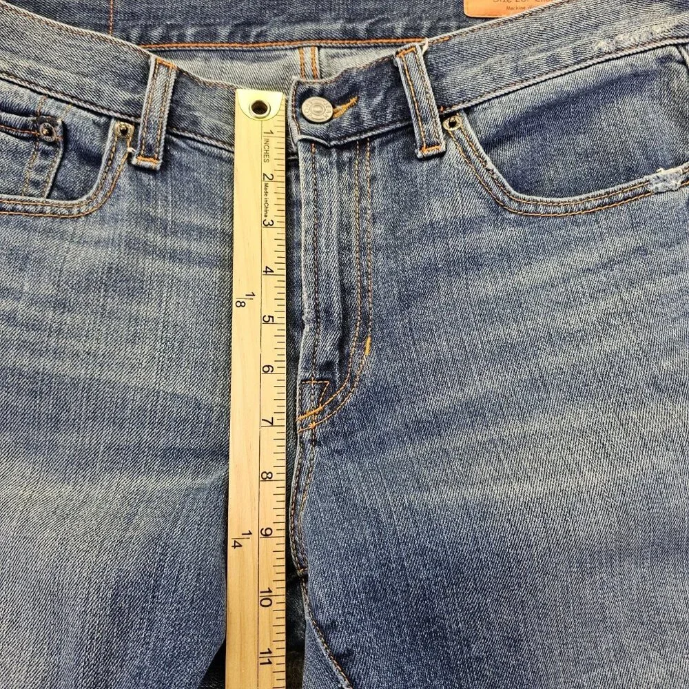 Jean Shop Jeans Womens Size 28 P Ellen Petite Distressed Selvedge Denim EUC - Picture 12 of 13